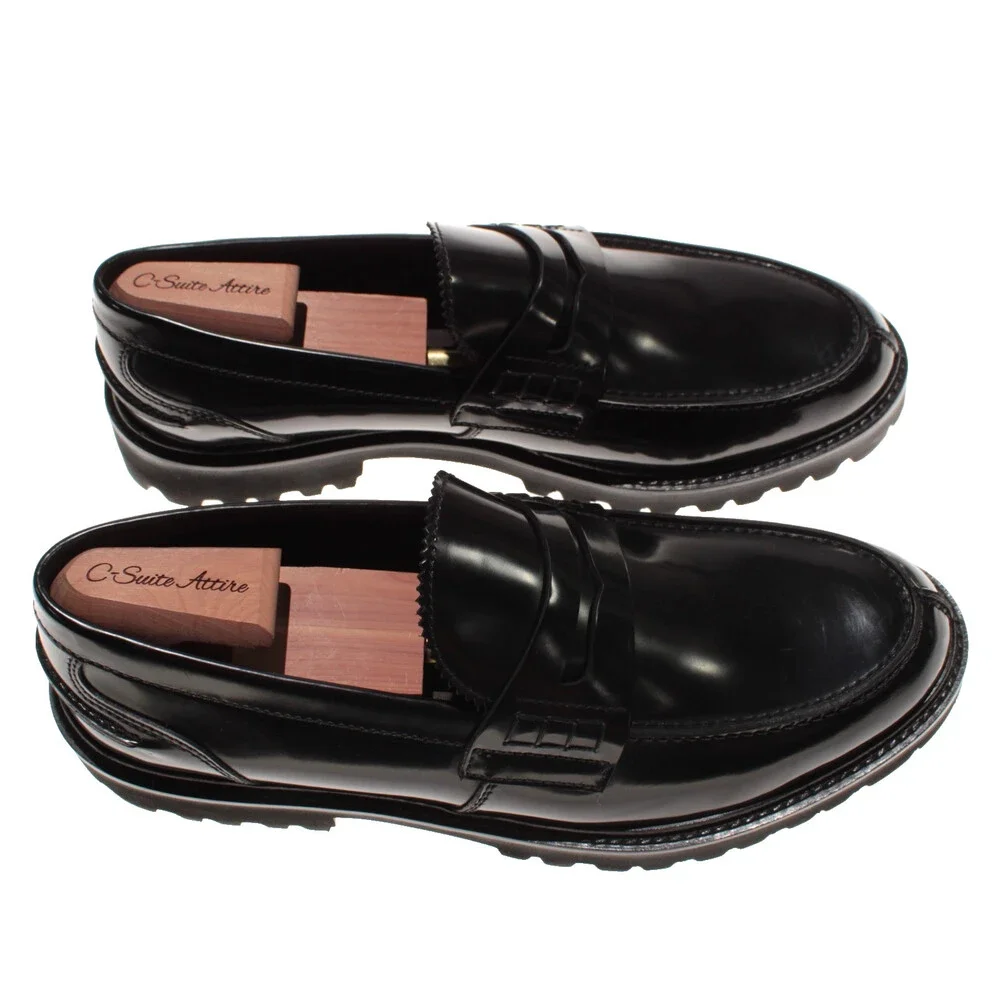 Tagilatore NWB Brody Slip On Loafers Size 44.5 (US 11.5) in Black Leather